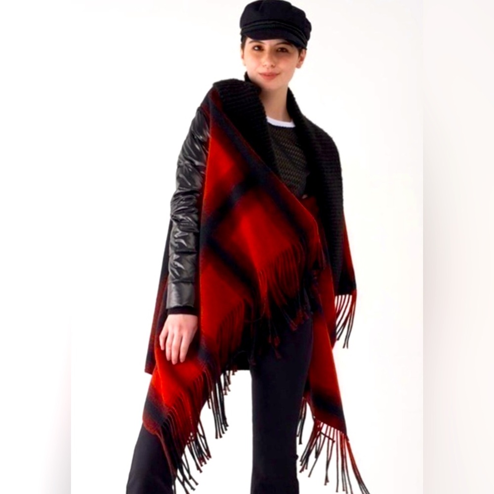 SOSKEN Buffalo Plaid Brushed Knit Jacket S